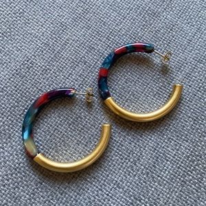 Madewell Half Acetate Hoop Earrings